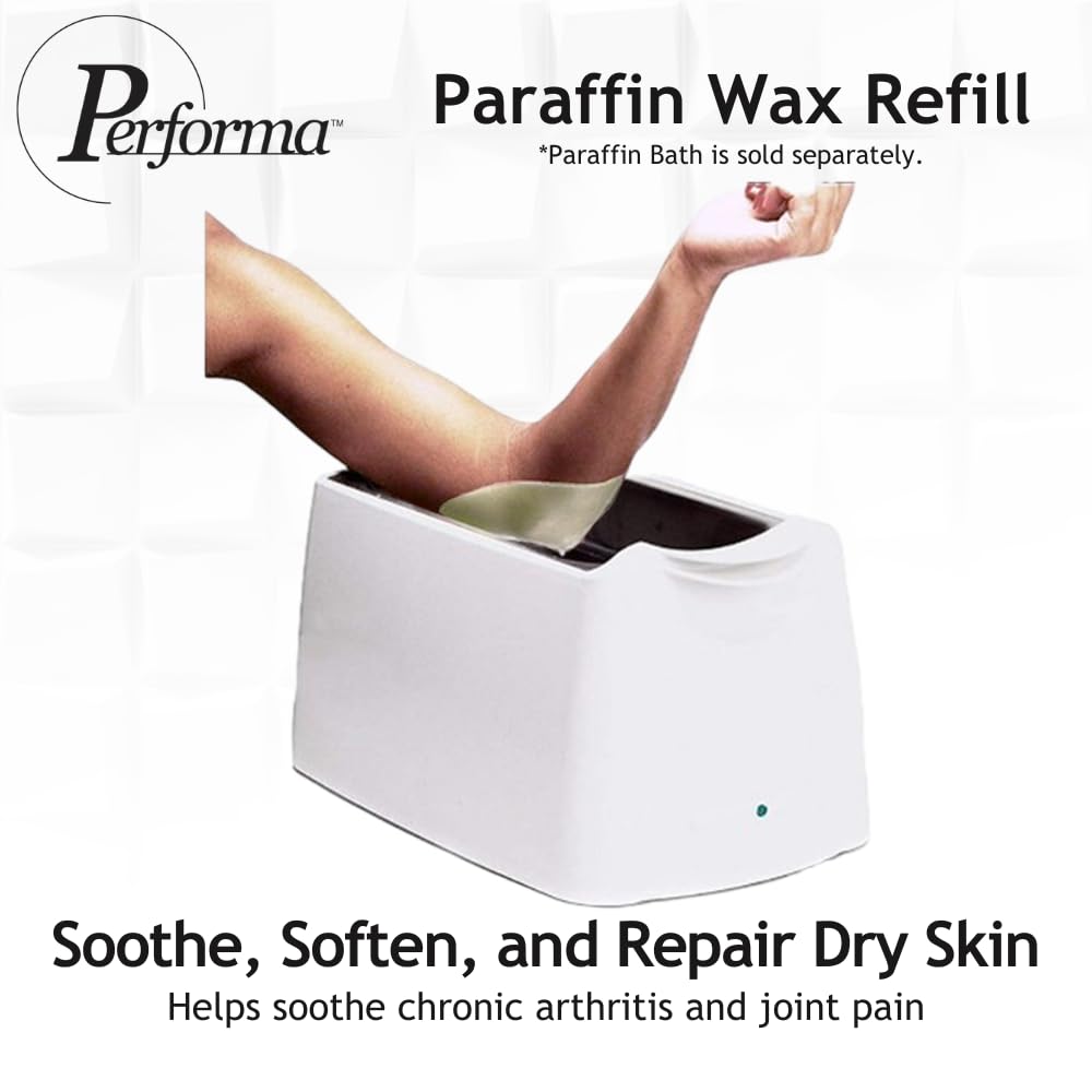 Performa Paraffin Wax Refill, 1 Pound Citrus Scented Blocks, Case of 6, Paraffin Bath Wax, Medical Grade Parraffin Wax for Paraffin Bath, Wax Refill for Wax Bath, Good for Hands & Feet