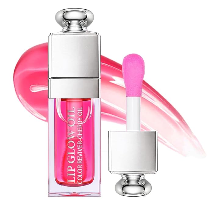 Moisturizing Lip Oil,No-Sticky Gloss Balm Care,Fruit Flavoured Oil for Dry Lip's Hydrating and Nourishing (007#Raspberry) 0.2 OZ