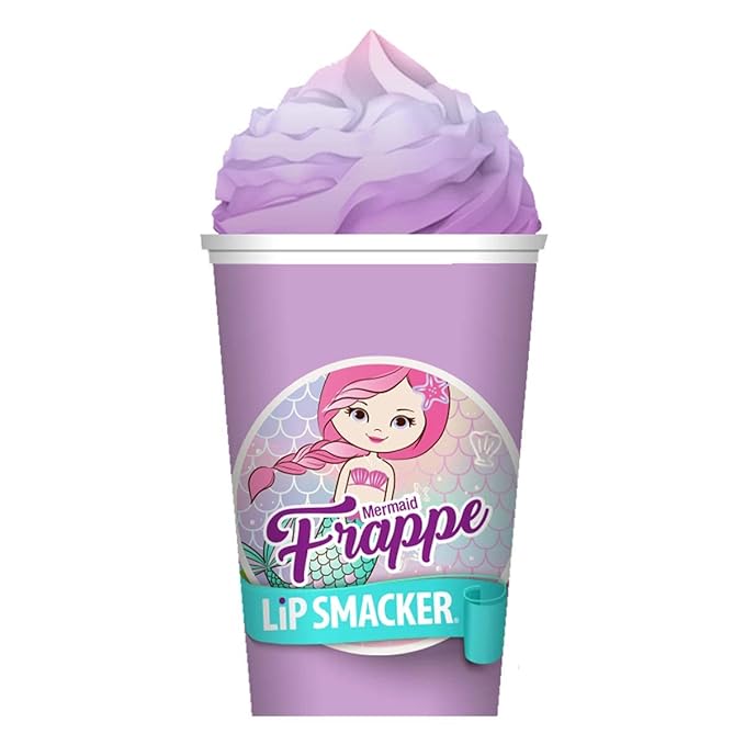 Lip Smacker Frappe Cup Balm to Prevent Chapped Lips, Mermaid Magic, 1 Tube, 0.26 Oz