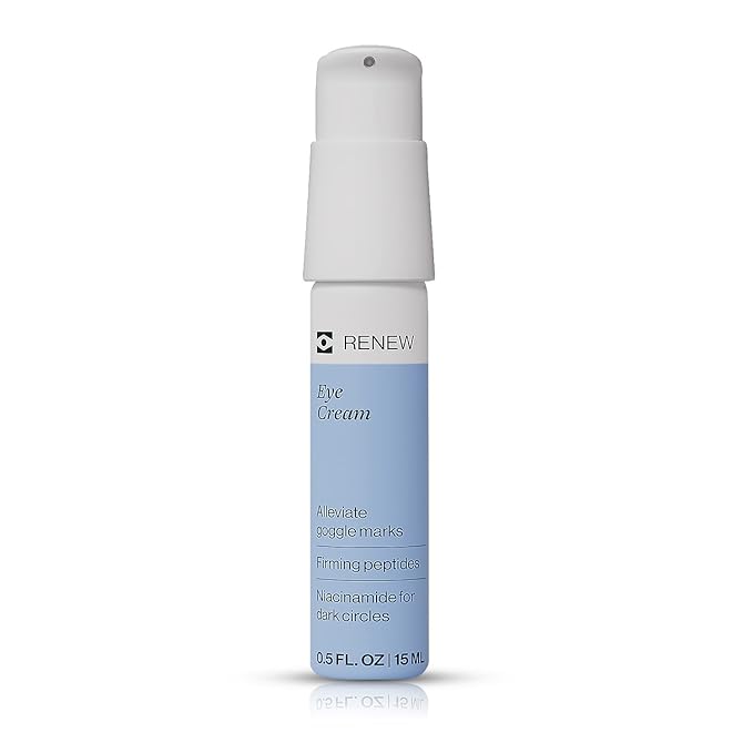 Dermasport Goggle Eye Cream for Swimmers - Moisturizer with Peptide-rich Brightening Complex for Men & Women Fights Anti-Aging Wrinkles, Dark Circles, Puffiness & Under Eye Bags (0.5 fl oz)