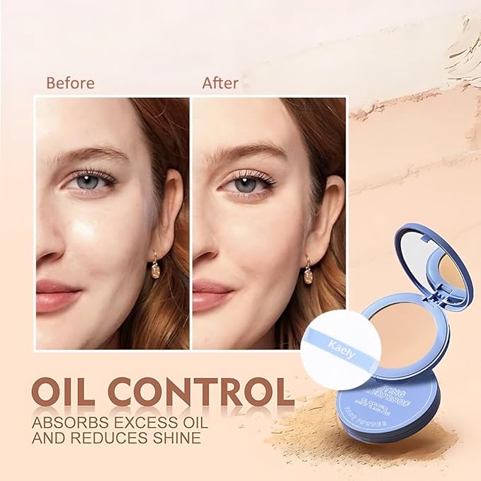 Oil Control Matte Perfection Face Pressed Powder, Matte Smooth Flawless Setting Powder Makeup, Polvo Compacto De Maquillaje, Waterproof Long Lasting, Cruelty Free, 0.35Oz(120 Vanilla, 1)