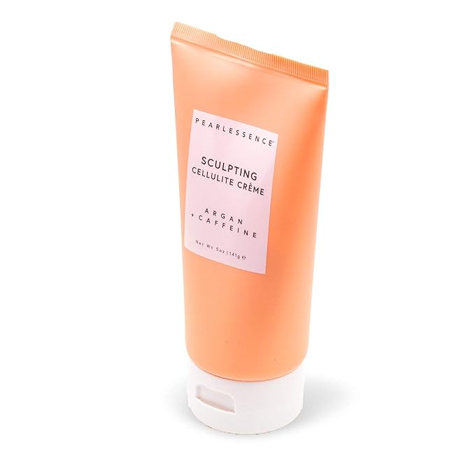 Pearlessence Sculpting Cellulite Cream, Argan & Caffeine - Helps Soften, Firm & Plump | Reduce Appearance of Dimples & Cellulite | USA Made (5 ounces)
