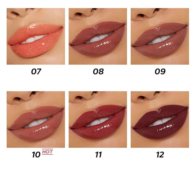 MAEPEOR Hydrating Lip Plumper 12 Colors Moisturizing Shiny Juicy Lip Balm Long Lasting Nourishing Lip Pluming Balm（Color 09)