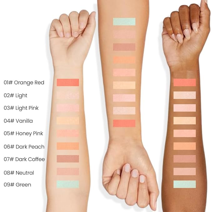 Kaely PROFESSIONAL MAKEUP Correcting Concealer Stick,Medium Coverage Concealer Crayon,under Eye Brightener Concealer for Dark Circles,corrector de ojeras,Lightweight,Vegan,02 LIGHT