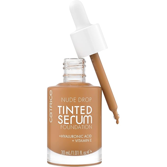 Catrice | Nude Drop Tinted Serum Foundation | Lightweight, Hydrating, Buildable Coverage | Enriched with Hyaluronic Acid & Vitamin E | Vegan & Cruelty Free (075C)