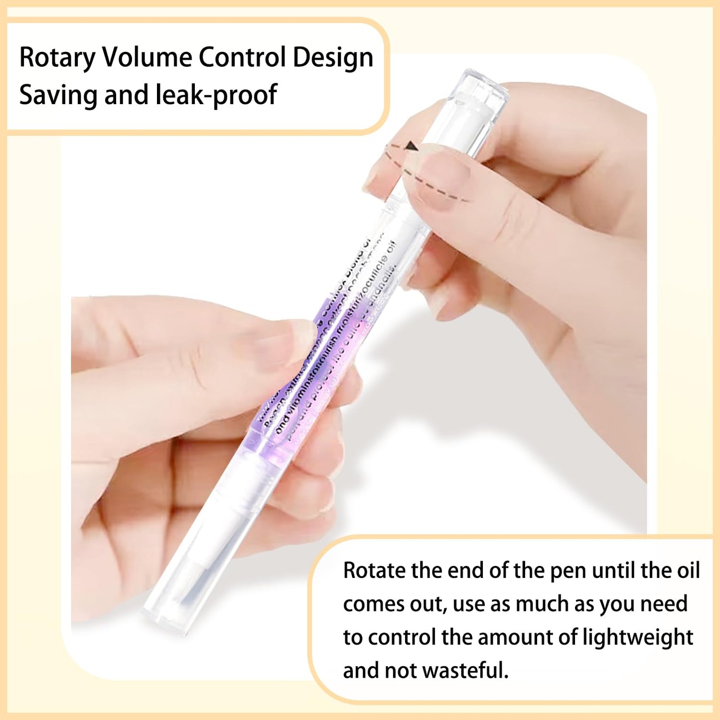 Cuticle Oil Pen Sweet Almond Nail Growth Serum and Repair Treatment Hydrating Oil for Dry Cuticles and Skin Cuticle Buddy Revitalize Nails with Radiant (6pcs pens)