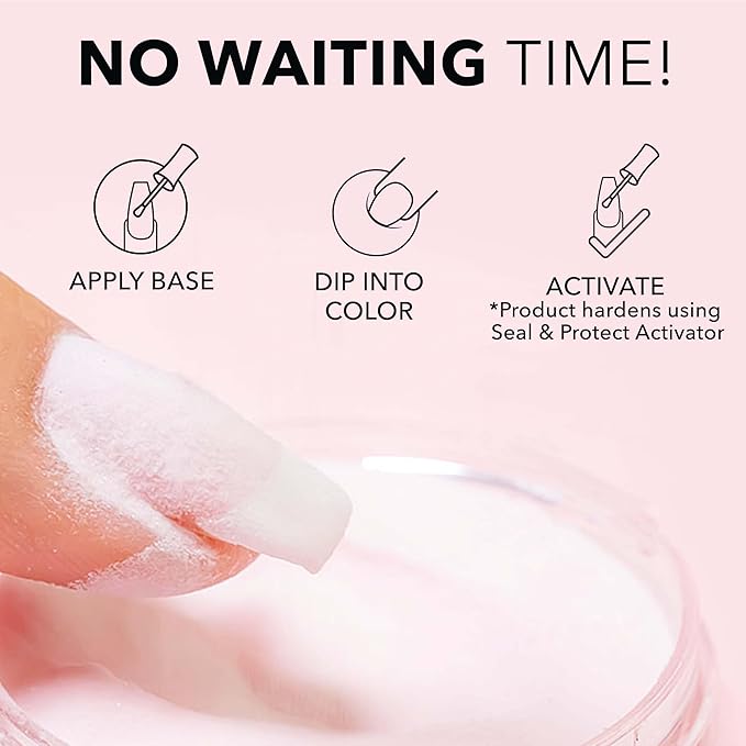 Kiara Sky Long Lasting Nail Dip Powder Pink Tones 1 oz, Milan