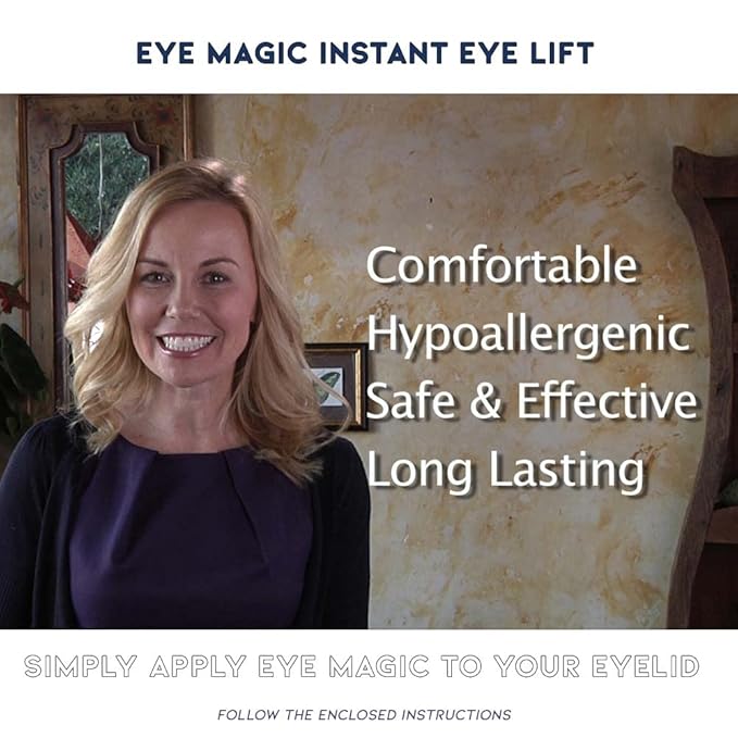 Eye Magic Premium Eye Lift (S/M Kit + Gel) Made in America Instantly Lifts and Defines Droopy, Sagging or Hooded Eyes Safe For Daily Use