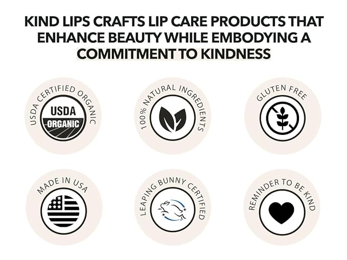 Kind Lips Lip Balm - Nourishing & Moisturizing Lip Care with Shea Butter, Beeswax & Vitamin E | Georgia Peach Flavor | 0.15 Oz (Pack of 3)