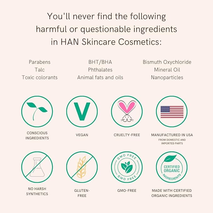 HAN Skincare Cosmetics Vegan Cruelty-Free Blush, Bloom