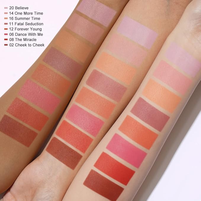 OULAC Blush Makeup Powder Mauve| Natural Matte Blush Cool Tone Skin Light Meidum | Buildable & Light Weight Smooth| Cruelty-Free Blush Vegan | 4.8g 11 Fatal Seduction (Mauve Wood Color)