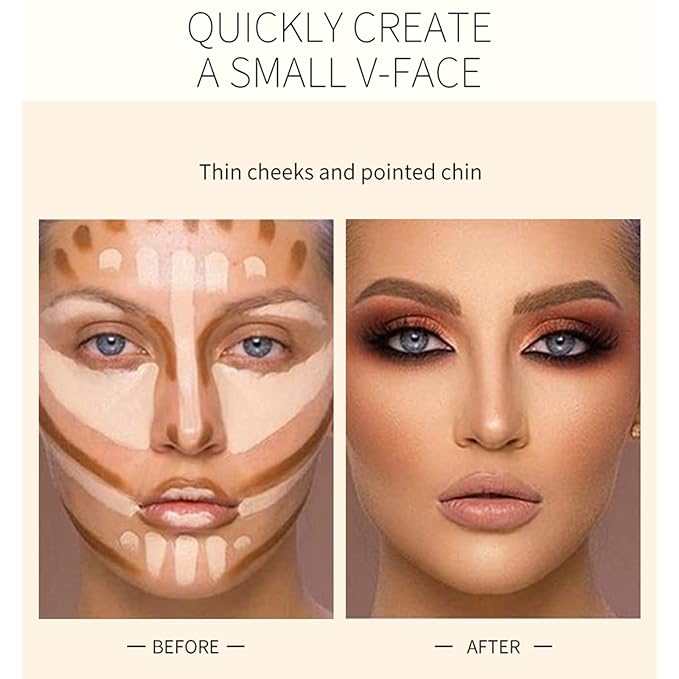 Double-End Contour Highlighter Stick, Face Contour Makeup Contouring Sticks Cream Concealer (1)