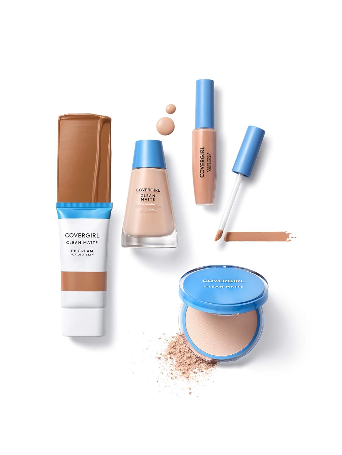 COVERGIRL Clean Matte Bb Cream for Oily Skin, Light Medium 530, 1 Fl Oz (2 Count)