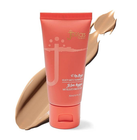 Juvia's Place I Am Magic Velvety Matte Liquid Foundation 500 - Bogota - Medium Tan w/Warm Golden Undertone, Makeup Foundation Full Coverage, Lightweight, Long Wear, Velvety Matte Finish