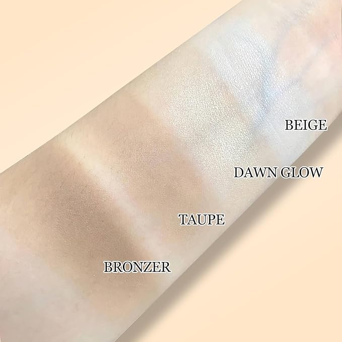 Erinde Matte Brown Contour Palette, Warm Toned Face Sculpting Bronzer Pressed Powder Contour, Lightweight, Ultra-Blendabled, Multiuse Baked Contouring Makeup for Light Skin Tone, 02 Dark Brown