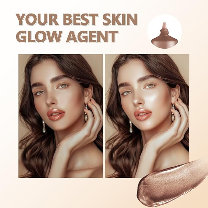 Full Match Glow Foundation, Enhance Foundation Natural Glow, Professional Coverage for a Flawless Look (Light, Large)