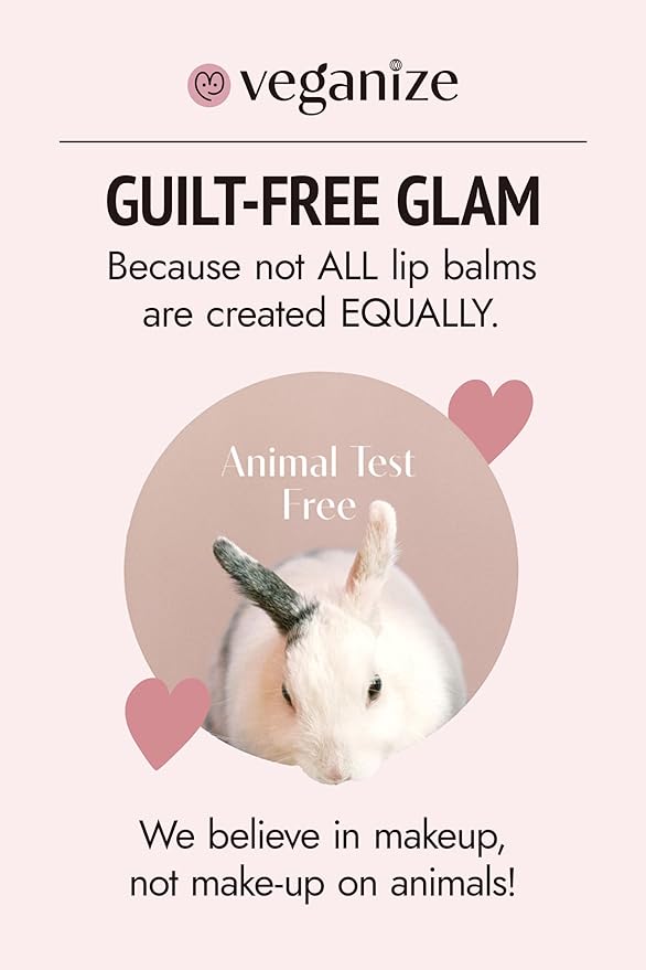 Veganize Collagen Lip Glass Balm | Hydrating Lip Balm in 9 Vibrant Colors | Moisturizing Lip Care Infused with Collagen Jelly Magic | No Animal Trial Lip Balm 0.06 oz (No. 8 Dried Rose)