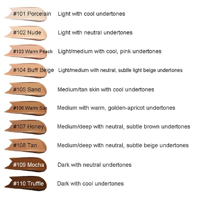 2Pcs Liquid Foundation Full Coverage 24HR Matte Oil Control Concealer 30ml (Nude & Buff Beige) with Kabuki Foundation Brush Flat Top (1pcs-106)
