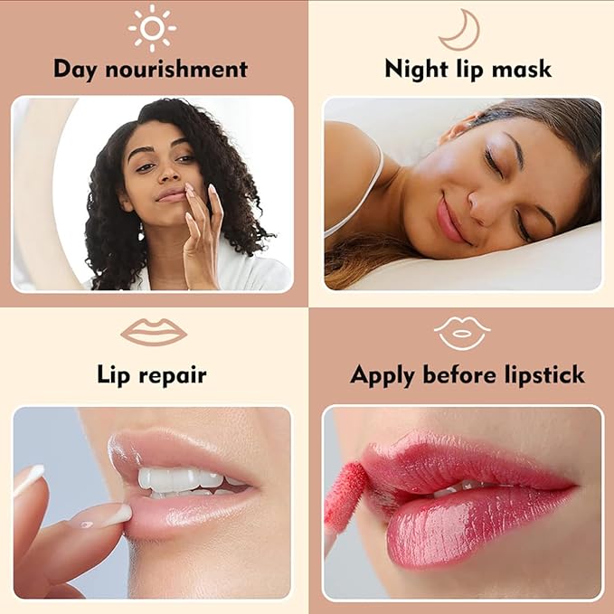 4 Pcs Honey Lip Balm, Strawberry Apple Watermelon Lip Mask, Moisturizing Lip Sleeping Mask, Hydrate Repair Prevent Dry Cracked Lip (Honey+Strawberry+Apple Lime+Watermelon)
