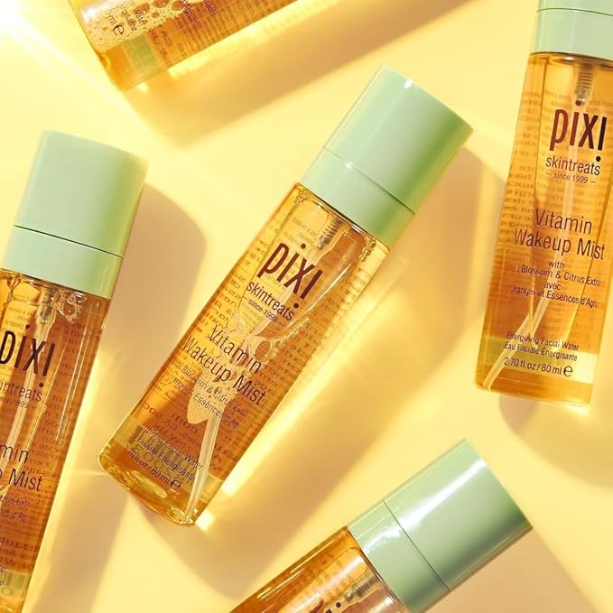 Pixi Vitamin-C Wakeup Mist | Helps Cool, Refresh, and Wake Up Skin | Adds Hydration | Boosting Treatment Toner | 2.7 fl oz / 80ml