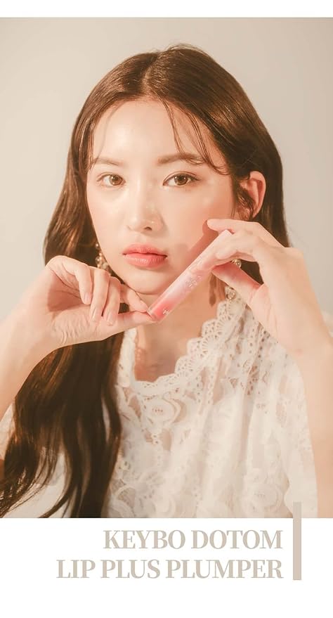 KEYBO Lip Plumper Dotom Lip Plus 16 Colors, 3 Steps Extreme Plumping Clear Lip Gloss by Essence Lip Care Oil & 16 Color Tints from Korean Makeup (06. Autumn Delight)