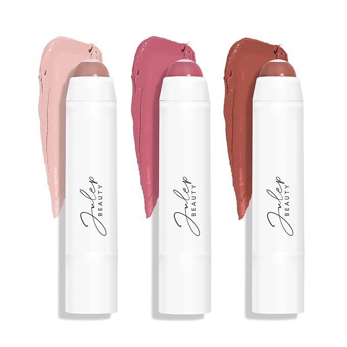 Julep It's Balm: Tinted Lip Balm + Buildable Lip Color - Vintage Mauve, Sheer Iridescence, 90's Neutral - Natural Gloss Finish - Hydrating Vitamin E Core - Vegan
