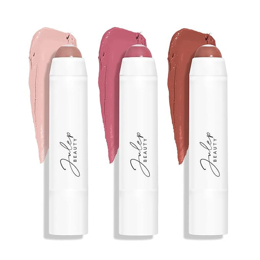 Julep It's Balm: Tinted Lip Balm + Buildable Lip Color - Vintage Mauve, Sheer Iridescence, 90's Neutral - Natural Gloss Finish - Hydrating Vitamin E Core - Vegan