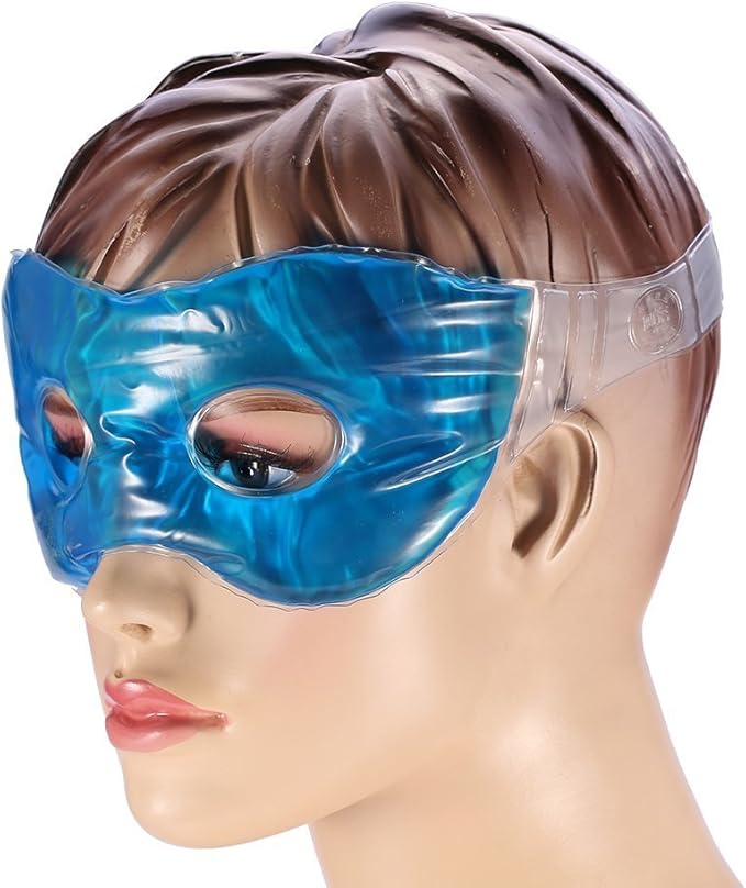 Cold Eye Mask Gel Bead Cooling Soothing Cold Eye Mask Pack Reusable Ice Mask Cold Pack for Woman & Man Sleeping, Relief Puffy Eyes, Dark Circles, Dry Eyes, Relaxing Sleep