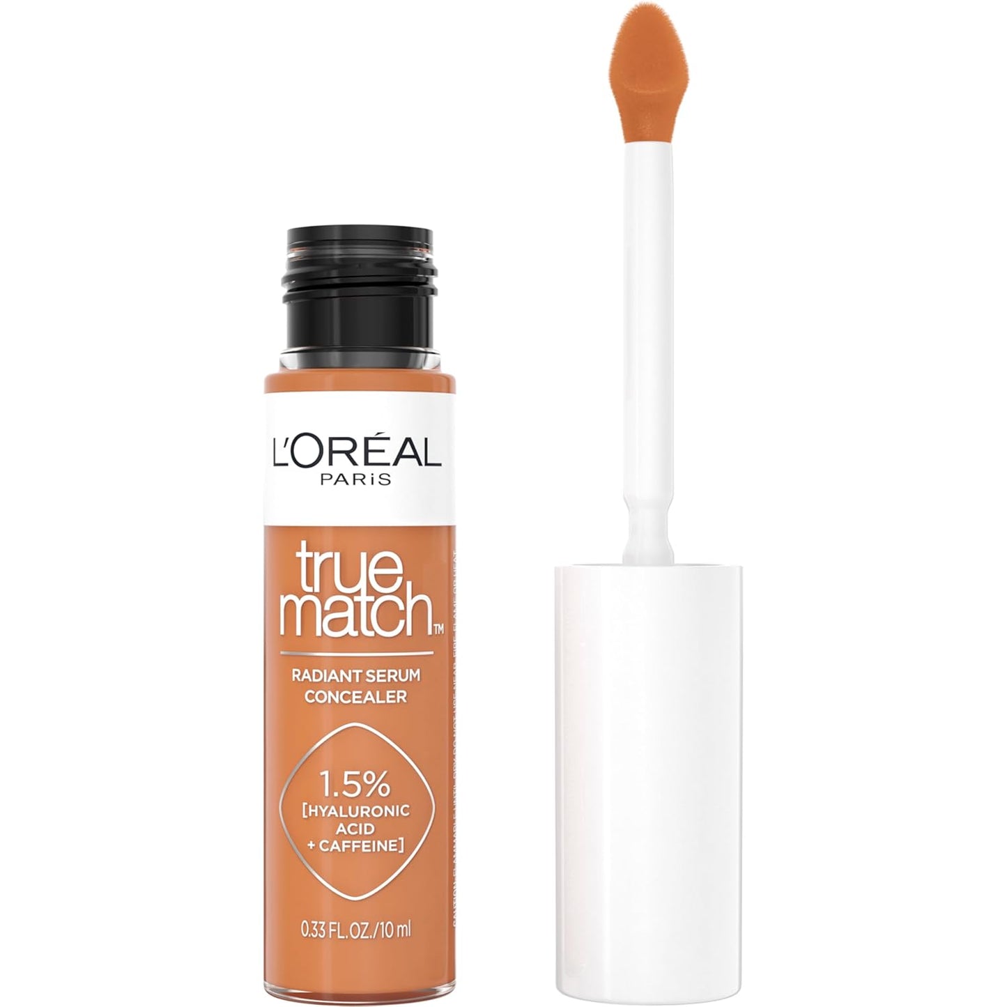 L’Oréal Paris True Match Radiant Serum Concealer, Brightening Under Eye Concealer Make Up with 1.5% Hyaluronic Acid and Caffeine, C7, 0.33 Oz