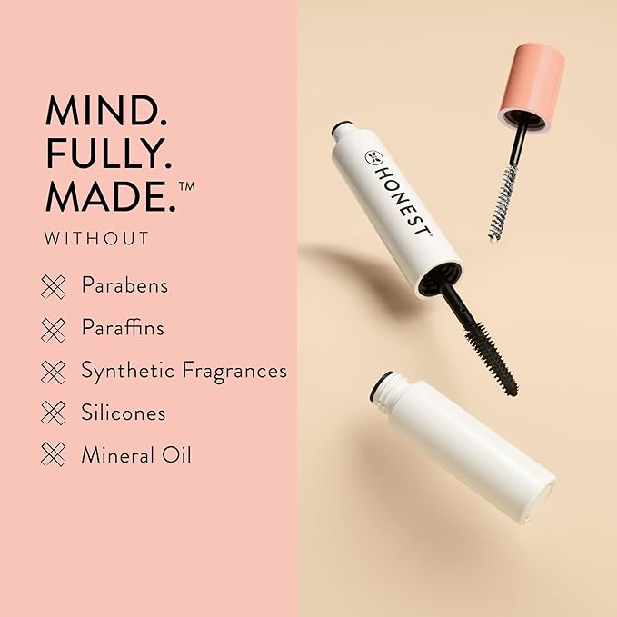 Honest Beauty Extreme Length Volumizing Clean Mascara + Honest Lavender Foaming Bubble Bath Bundle | Naturally Derived + Cruelty Free | 0.27 fl oz, 12 fl oz