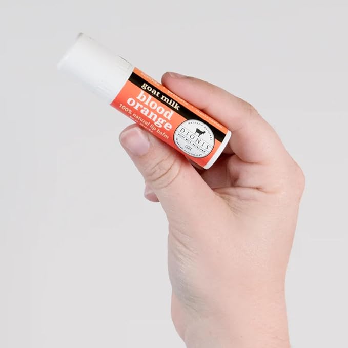 Dionis Goat Milk Skincare Blood Orange Holiday Lip Balm Gift Set - Beeswax, Shea Butter & Coconut Oil Lip Care Products Made in The USA - Cruelty Free Lip Moisturizer For Chapped Lips, 0.28oz 3 Pack