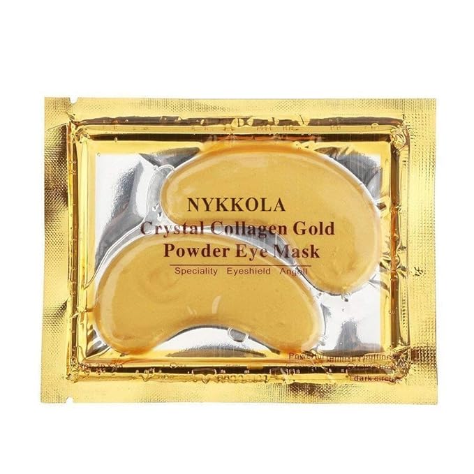 20 Pairs Gold Eye Mask Powder Crystal Gel Collagen Eye Pads For Anti-Aging & Moisturizing Reducing Dark Circles, Puffiness, Wrinkles