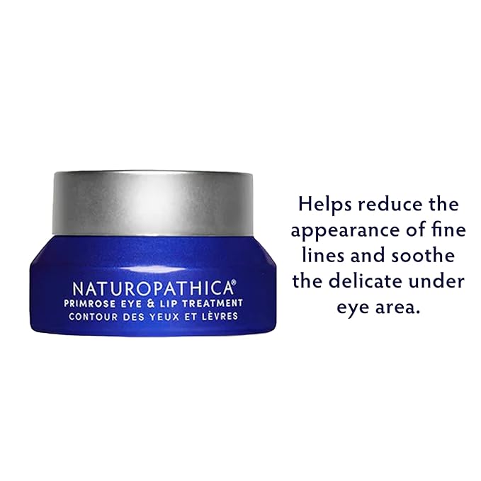 Naturopathica Primrose Eye & Lip Treatment, Wrinkle Remedy and Daily Lip & Eye Cream with Acai Fruit Oil for All Skin Types, 0.5 fl oz (15 ml)
