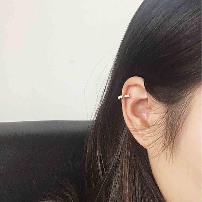 Boho Crystal Ear Cuff Earrings Gold Cz Pave Conch Ear Cuffs Earrings Rhinestone Hoop Cuff Earrings Non Pierced Earrings Jewelry for Women and Girls