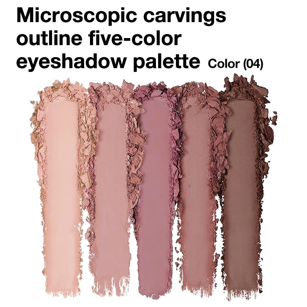 AMY'S DIARY Earth Tone Eyeshadow Palette Makeup, 5 Colors Cool-Toned Velvety Matte Finish, Nude Taupe Eye Shadows, for Woman Long Lasting Naturing-Looking (#03)
