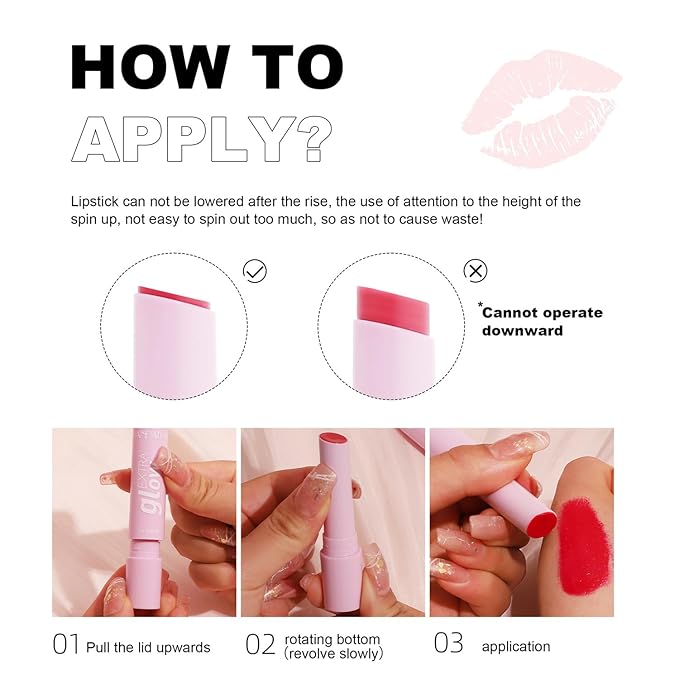 MAEPEOR Nourishing Lip Balm 8 Colors Smooth Moisturizing Lip Glow Gloss Non-Sticky and Long-lasting Hydrating Jelly Lip Balm for Women and Girls (Color 05)