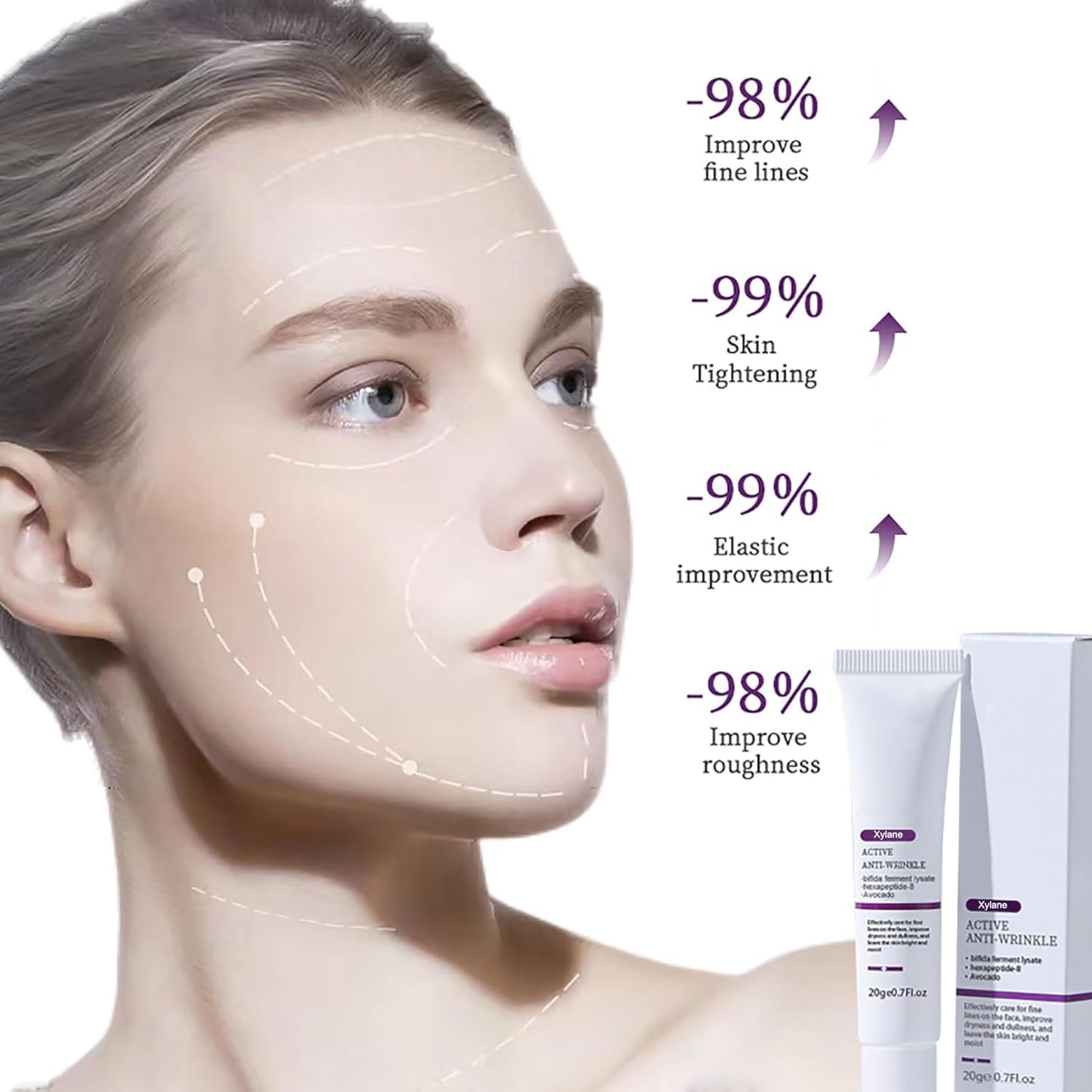 Xylane Eye Cream, Pro-Xilane 20g Anti-Aging Active Eye Repair Cream for Anti-Oxidation, Fade Fine Lines around Eyes, Remove Dark Circles