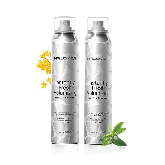 Dry Shampoo for Women, Dry Scalp Shampoo Spray for Dark Hair Leaves No White Residue, Absorb Oils, Volumizing & Refresh Hair for 72 Hours, 5.07 Fl Oz (Pack of 2)
