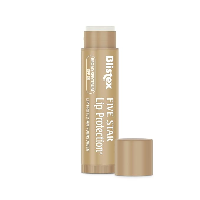 Blistex Five Star Lip Protection Balm, 0.15 Ounce – Wind & Water-Resistant Lip Care, Broad Spectrum SPF 30 Sun Protection, Soothes Cold Chapped Lips, Hydrating Lip Treatment, Holds in Moisture