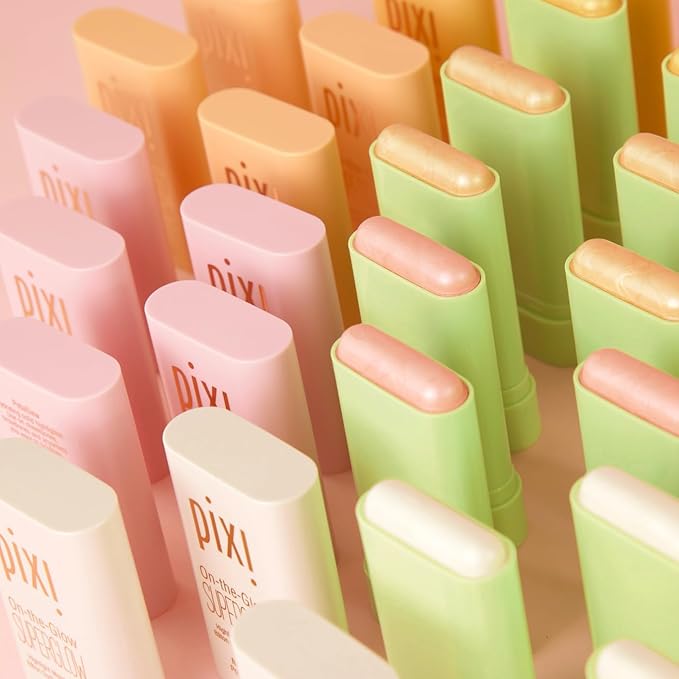Pixi On-the-Glow SuperGlow - GlidedGold, Hydrating Gel-Cream Highlighter with Ginseng, Aloe Vera & Fruit Extracts, For Cheeks & Brow Bones, 19g / 0.6oz, Paraben-Free, Luminous Natural Highlight
