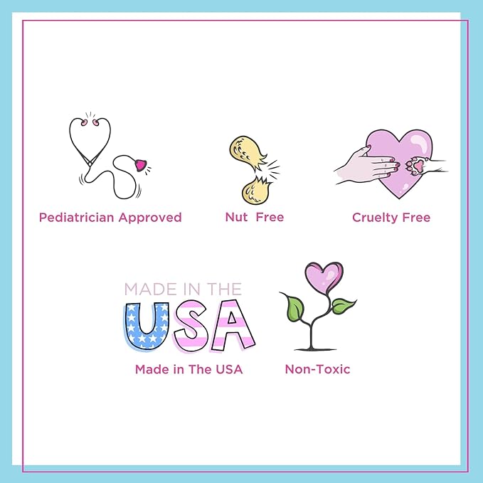 Petite 'n Pretty New Makeup Set - Featherlight Clear Mascara & Brow Gel, Glo$$ Balm, Cloud Mine Backpack, Biodegradable Blotting Sheets + Makeup Bag for Kids, Tweens and Teens