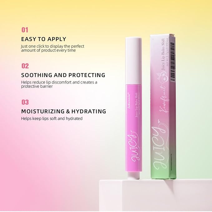 MAEPEOR Tinted Lip Balm 6 Colors Moisturizing Lip Balm Hydrating Changing Lip Gloss for Lip Care and Dry Lip (04 Kiwifruit)