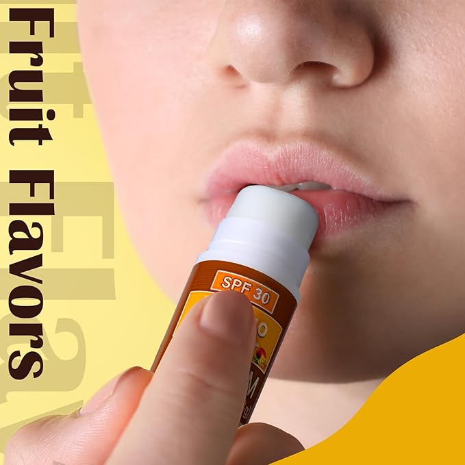 10 Pcs Mini Sunscreen Lip Balms Bulk SPF 30 Lip Balm Sticks Favors with Sunscreen SPF Employee Staff Appreciation Gifts Bulk Team Coworkers Christmas Party Gifts for Travel Beach