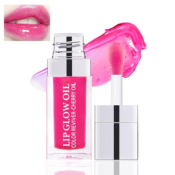 Boobeen Hydrating Lip Oil, Clear Lip Gloss Plumper, Lip Balm for Dry Cracked Lips,Long Lasting Lip Moisturizer Oil for Smoother Lip