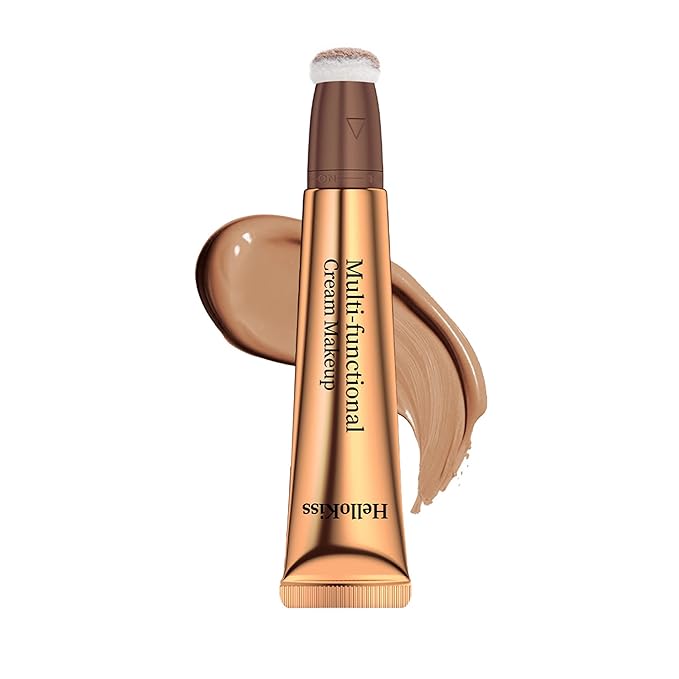 Contour Beauty Wand, Multi-Use Liquid Contour Wand Makeup for Face Cheeks, Natural Matte Finish Shading Bronzer Stick With Cushion Applicator(#01 Contour Brown)