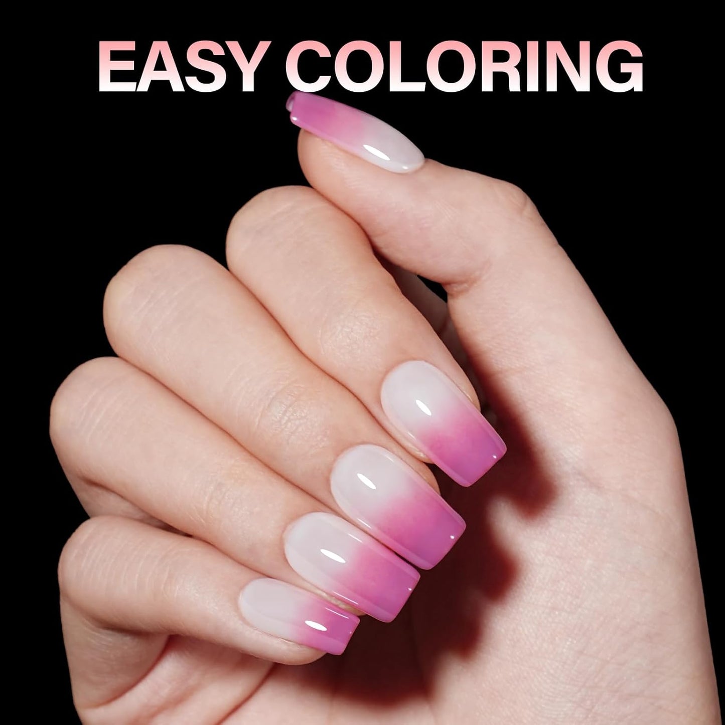 AILLSA Short Square Nail Tips Full Cover Clear Gelly Tips Half Matte Acrylic Tips Pre-Filed Fake Press on Nail Tips for Extension Home DIY Salon Manicure 216PCS 12 Sizes
