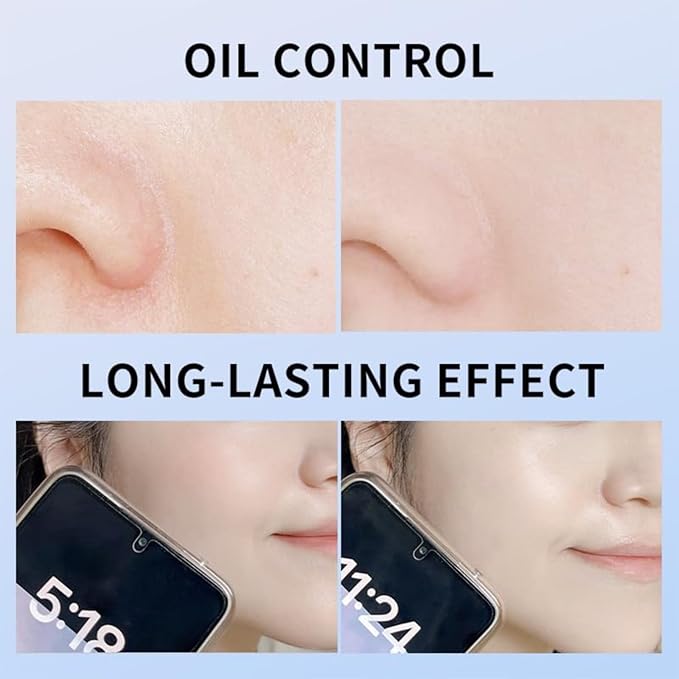Oil Control Face Pressed Powder,Matte Smooth Setting Powder Makeup,Waterproof Long-Lasting Makeup Setting Powder,Oil Control Flawless Finish,Lightweight,Residue-Free (02 NATURAL BEIGE)