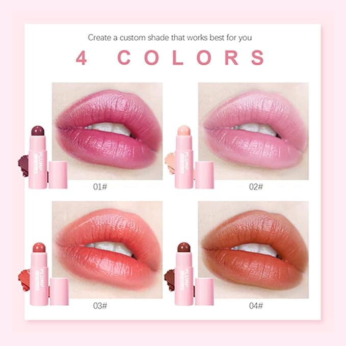 Plumping Lip Balm - Tinted Lip Balm Plumper - Enhancing & Hydrating Lip Moisturizer Fade Lip Lines Lip Care 0.17Oz/4.8g - 01 MAUVE WHIP
