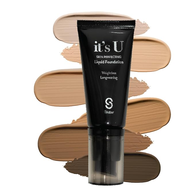Sistar it's U Skin Perfecting Liquid Foundation Medium Coverage Buildable Weightless Longwearing Blendable 35 g / 1.23 oz. (Chocolate Chip)