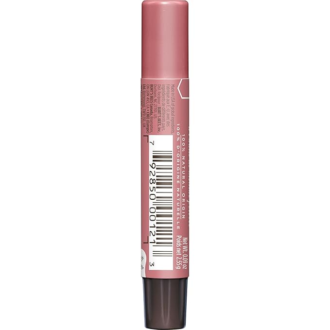 Burt's Bees Shimmer Lip Tint Set, Tinted Lip Balm Stick, Moisturizing for All Day Hydration with Natural Origin Glowy Pigmented Finish & Buildable Color, Peony (4-Pack)